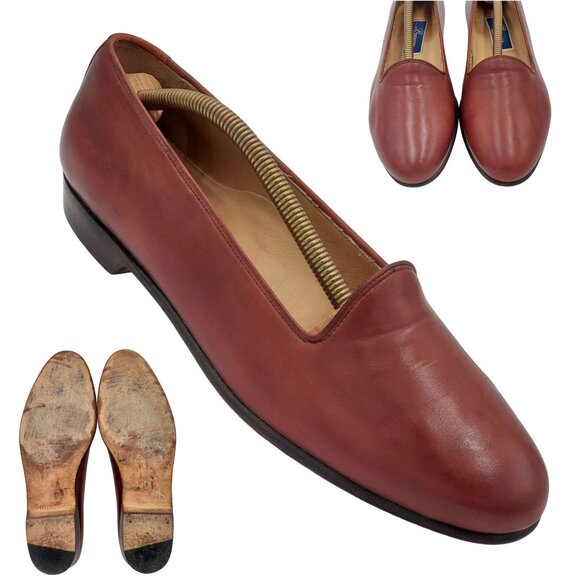 Bragano Other - Vintage Bragano Cole Haan Italy Men 8M Brown Calfskin Classic Loafers Dress Shoe